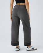 Pantalón con Cintura Alta y Botas Anchas®