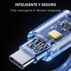 Cable de Carga Magnético con Carga Rápida y sin Enredos tipo C (OFERTA 2X1)
