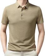 Polo con Tejido Texturizado de Manga Corta para Hombre