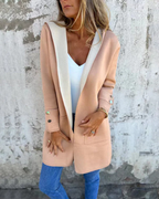 Abrigo casual con capucha para mujer