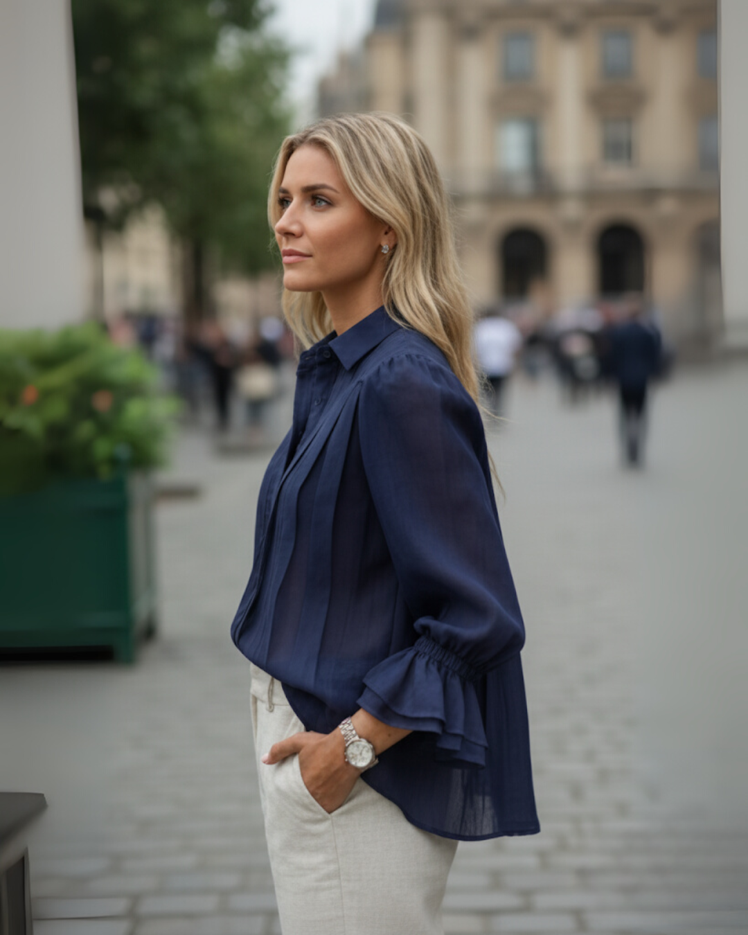 Cárdigan casual con cuello de solapa para mujer