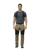 Pantalones de senderismo duraderos e impermeables para hombre con forro polar y cinturilla elástica