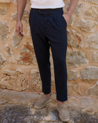 Pantalón Casual Unicolor con Hebilla en la Cintura para Hombre