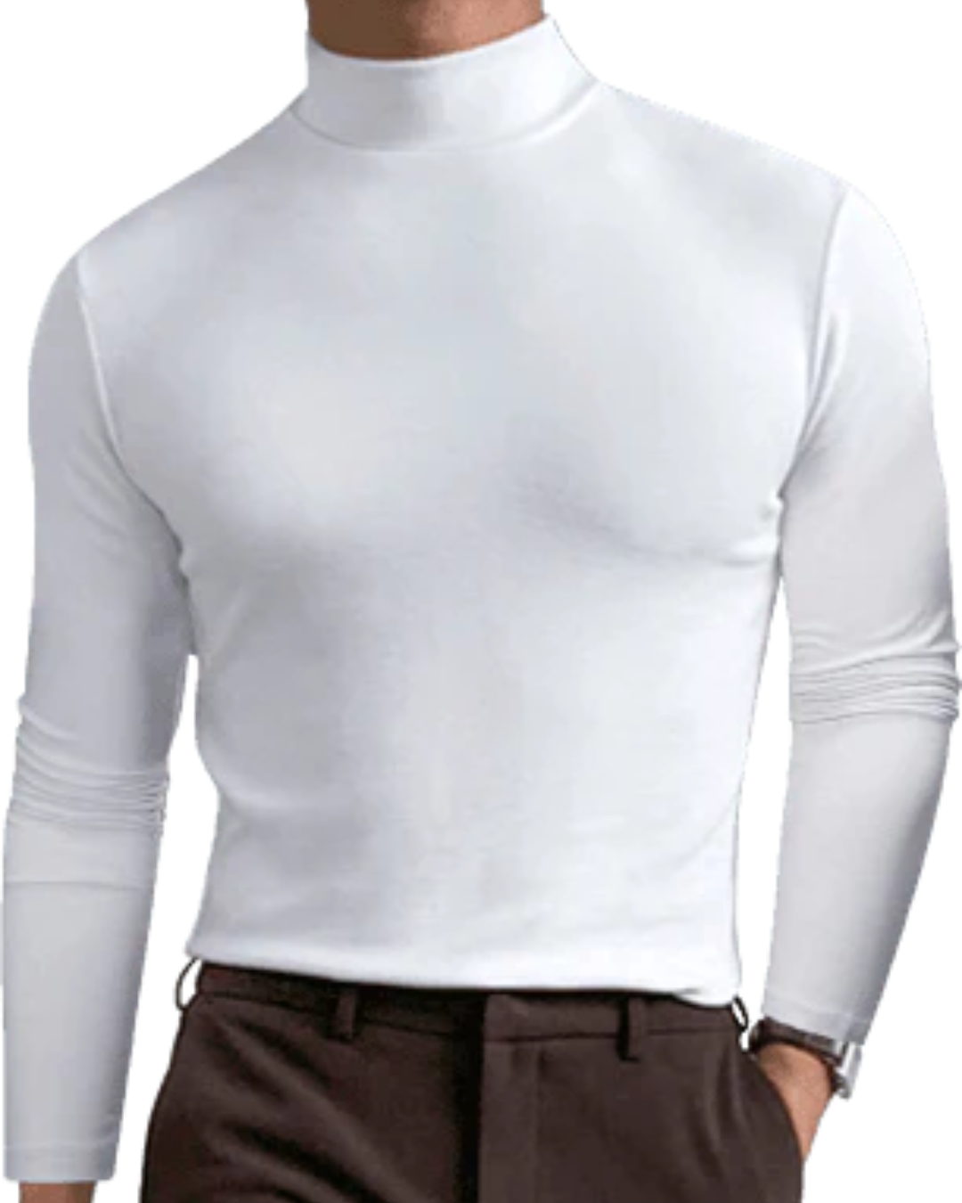 Camiseta Térmica de Cuello Alto y Manga Larga para Hombre®