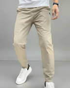 Pantalones elásticos premium ajustados para hombre®