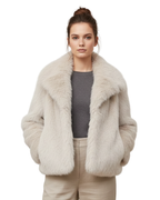 Abrigo de pelo sintético elegante para mujer®