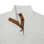 Jersey informal de manga larga con coderas para hombre