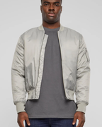 Chaqueta con Cuello Acanalado y Cierre de Cremallera para Hombre