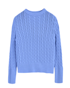 Jersey de Punto Trenzado en Mezcla de Lana para mujer