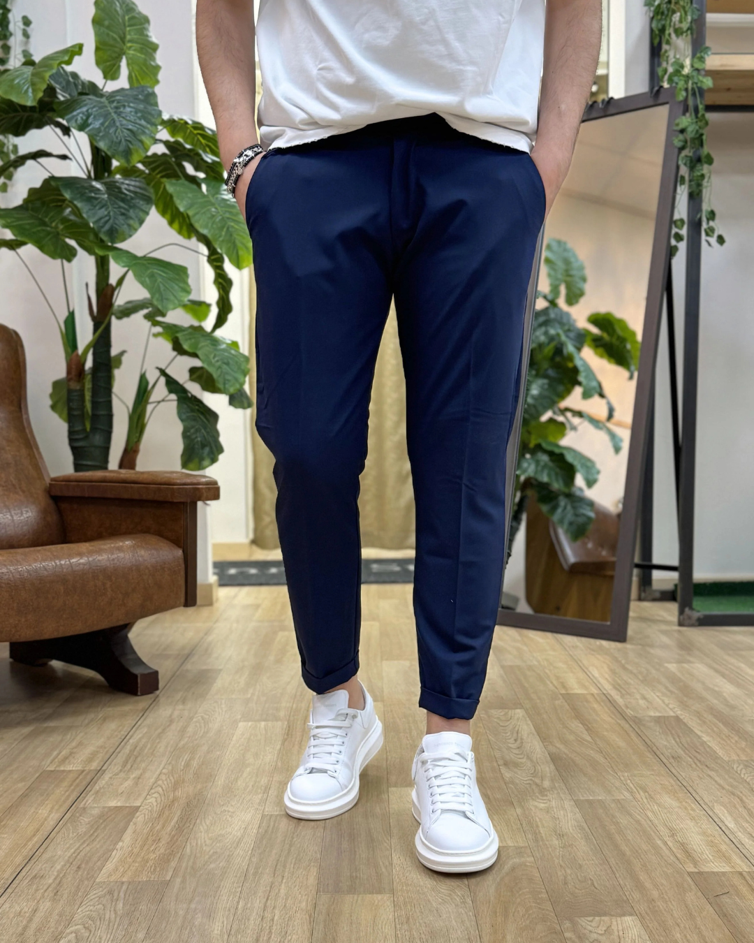Pantalón Casual Unicolor para Hombre