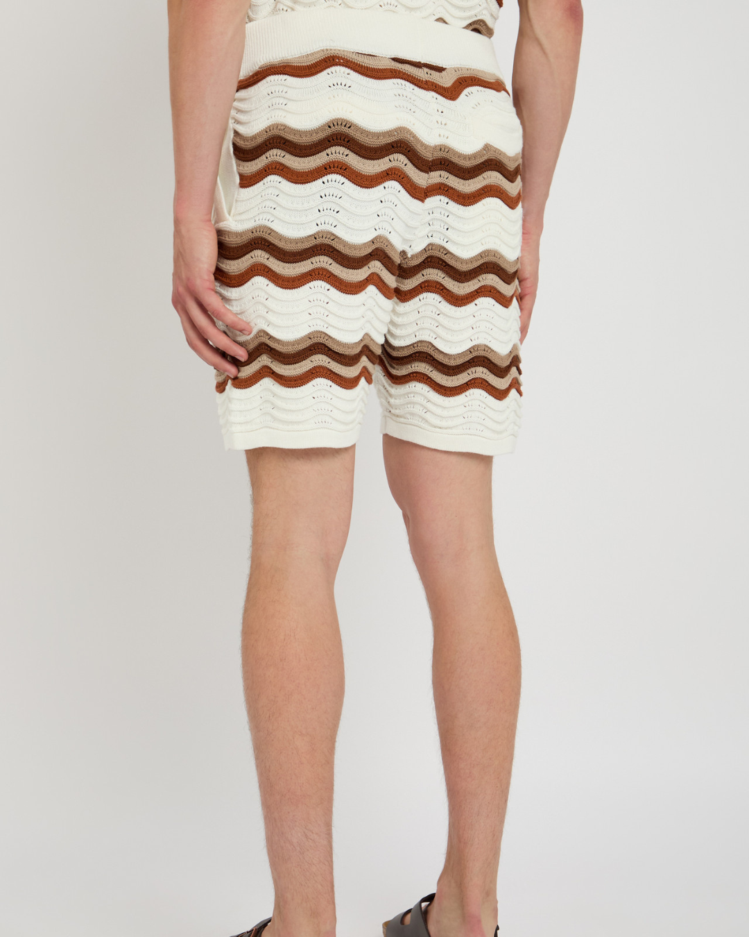 Conjunto de rayas de croché para hombre