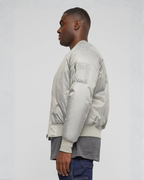 Chaqueta con Cuello Acanalado y Cierre de Cremallera para Hombre