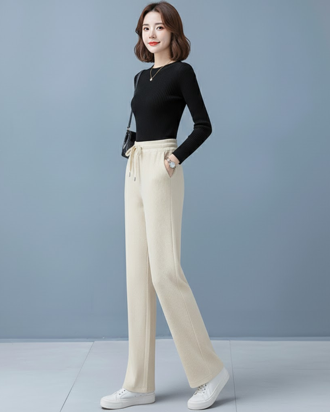 Pantalones anchos de terciopelo informales para mujer®