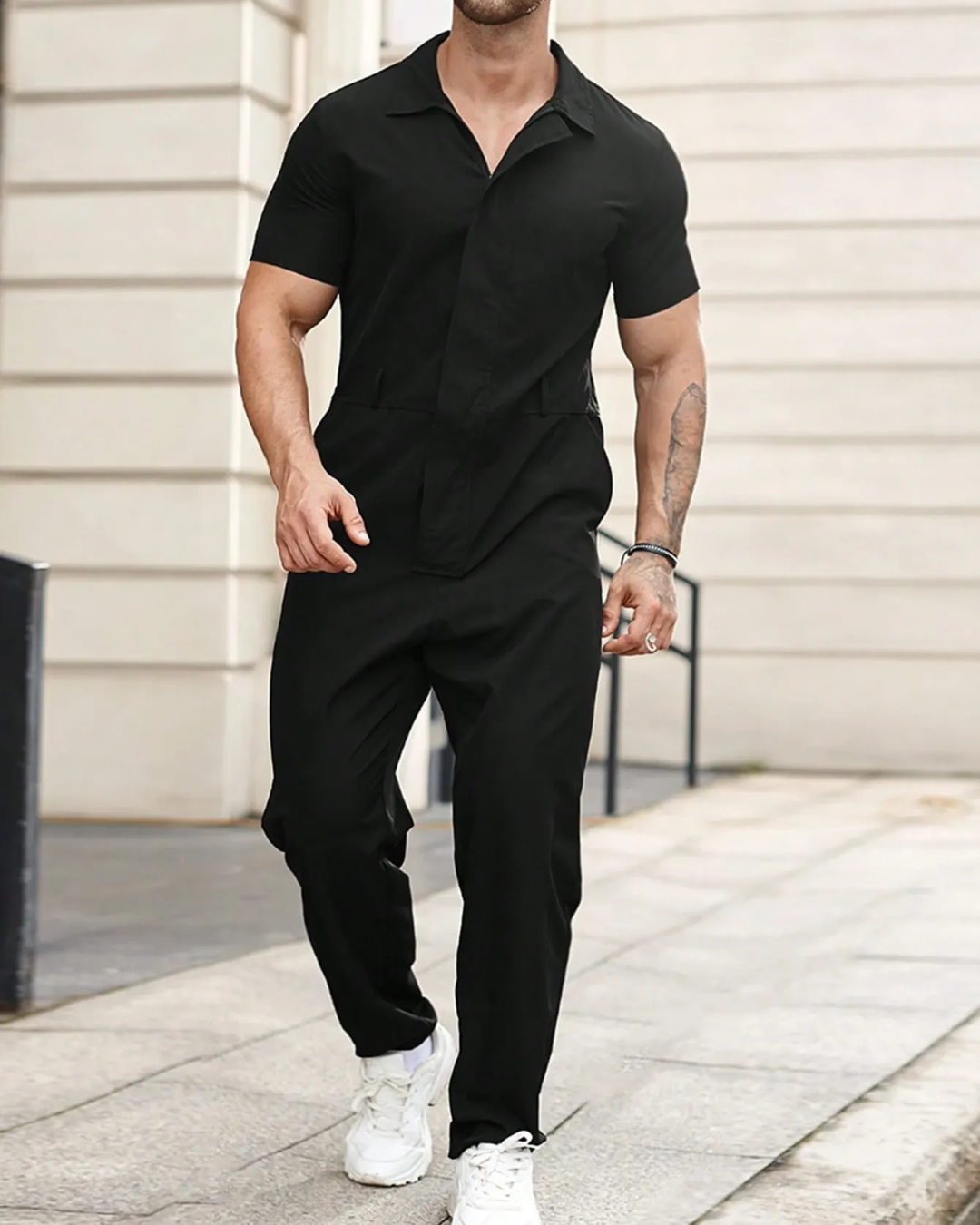 Conjunto de camisa de manga corta y pantalón con cintura ajustable