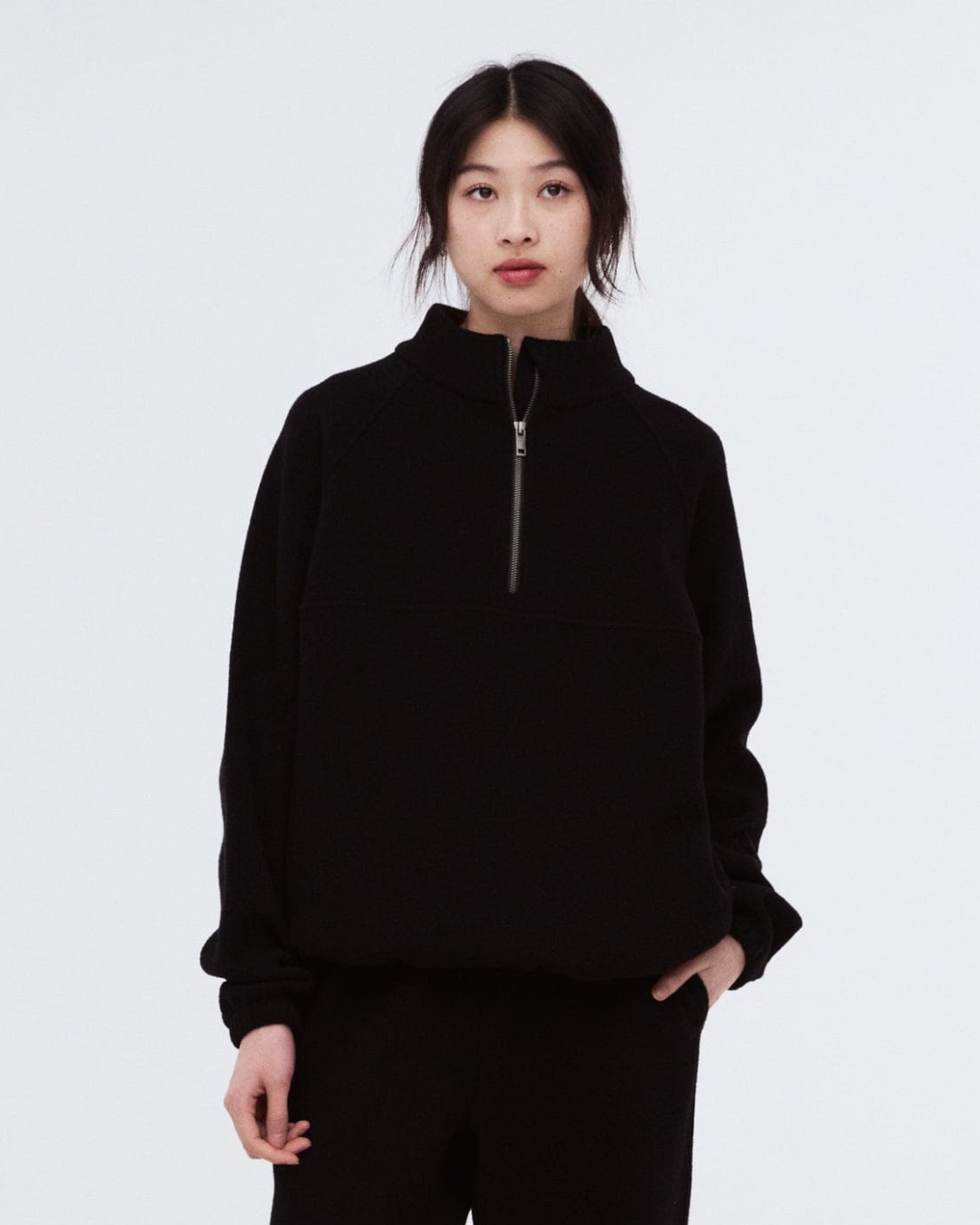 Jersey Unisex con Cuello Largo y Cremallera