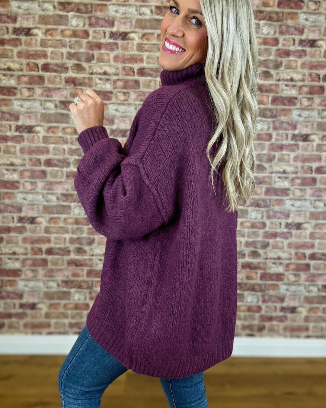 Jersey de punto grueso con cuello alto unisex®