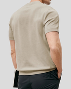 Polo de Manga Corta con tejido Elástico para Hombre