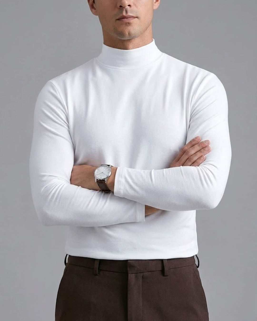 Camiseta Térmica de Cuello Alto y Manga Larga para Hombre®