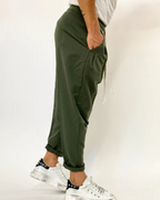 Pantalón casual con bolsillos y cintura de cordón ajustable para Hombre