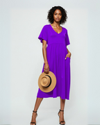 Vestido Largo de Algodón con Bolsillos