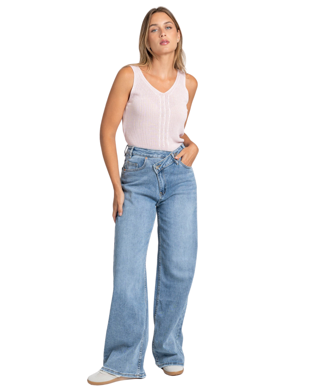 Vaqueros rectos de cintura alta para mujer®