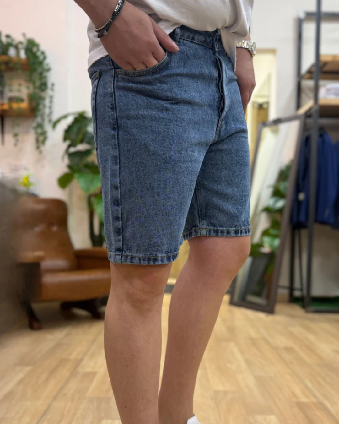 Bermudas jean con estilo urbano