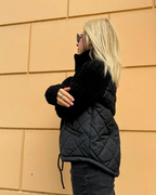 Chaqueta casual de manga larga con cremallera para mujer