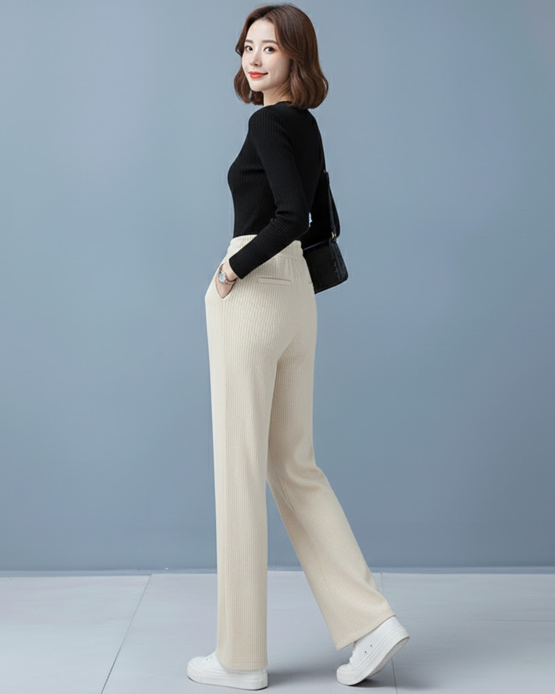 Pantalones anchos de terciopelo informales para mujer®