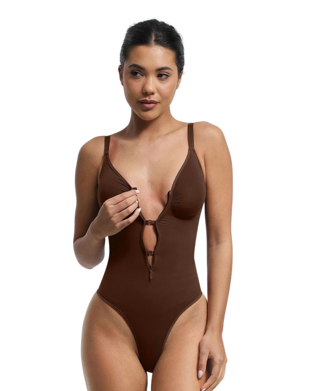 Body moldeador con cremallera y control de abdomen