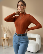 Body Ceñido Manga Larga con Cuello Alto®