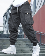 Pantalón cargo con cintura de cordón ajustable para Hombre