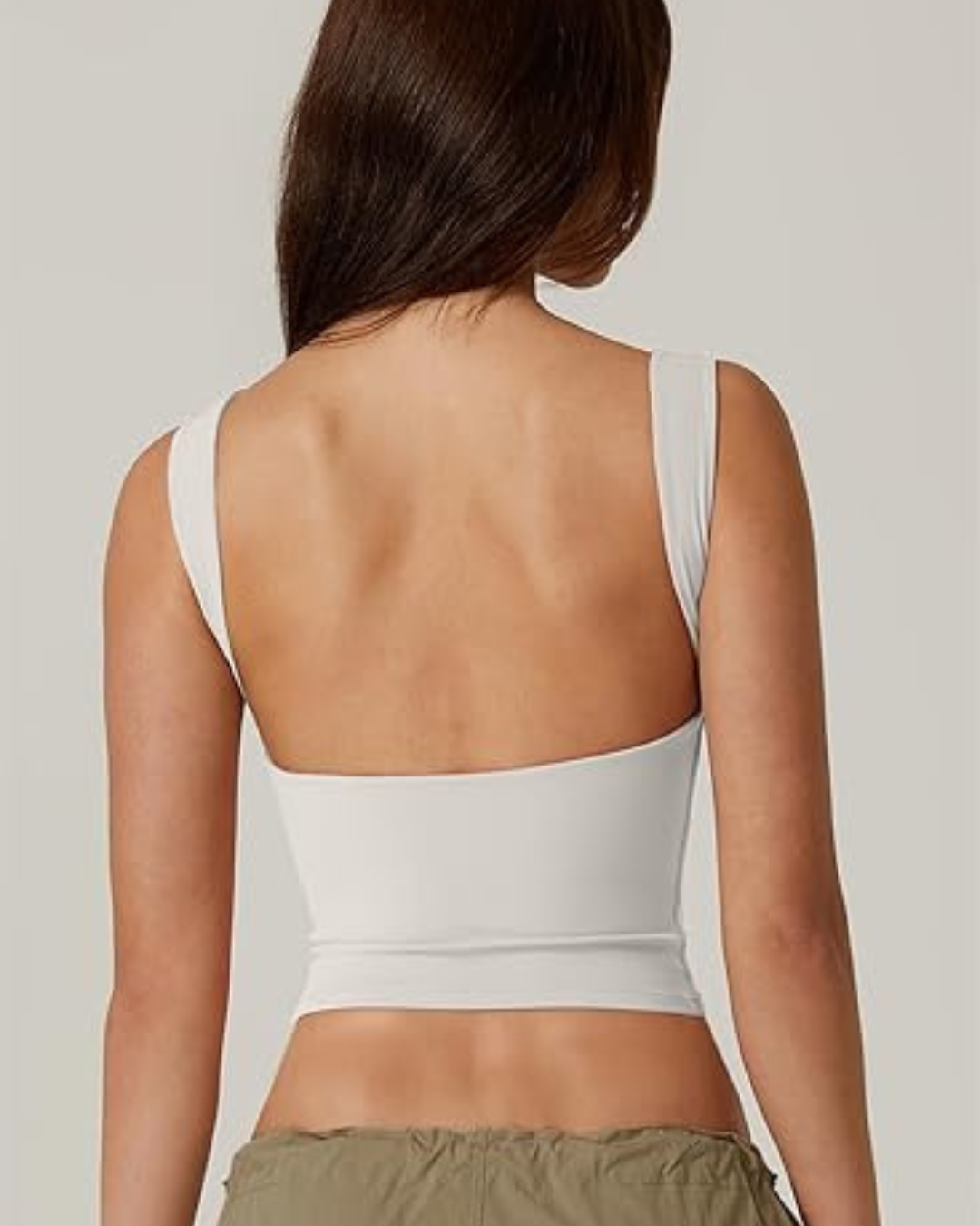 Top corto sin mangas con espalda abierta