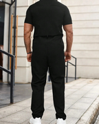 Conjunto de camisa de manga corta y pantalón con cintura ajustable