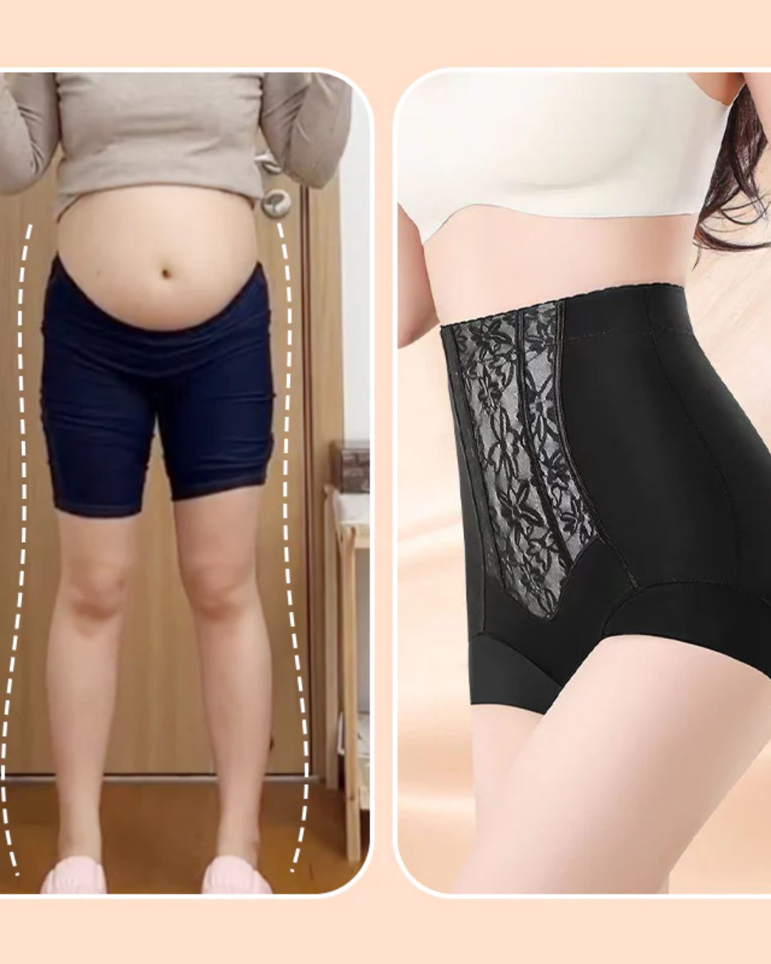 Pantalones cortos moldeadores de cintura alta