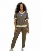 Elegante conjunto de top y pantalón con cuello en V®