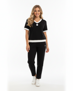 Elegante conjunto de top y pantalón con cuello en V®