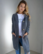 Abrigo de punto largo y acogedor para mujer®