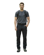 Pantalones de senderismo duraderos e impermeables para hombre con forro polar y cinturilla elástica
