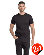 Camiseta Básica de Manga Corta y Cuello Redondo Comodidad y Versatilidad para todos los días (OFERTA 2X1)