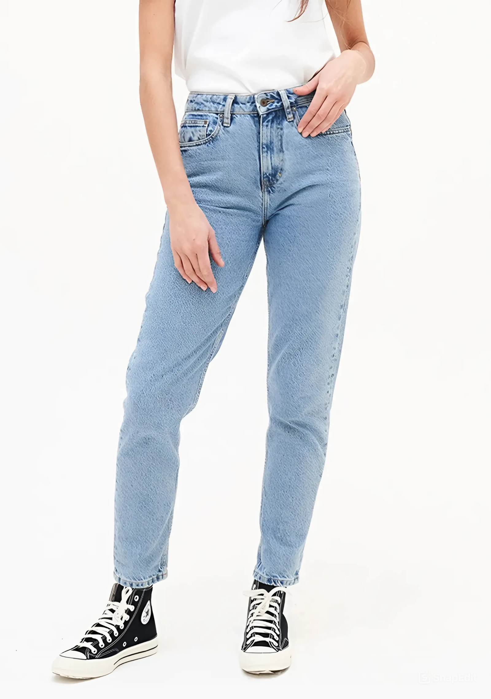 Pantalón Mom Jeans Corte Alto Estilo Vintage